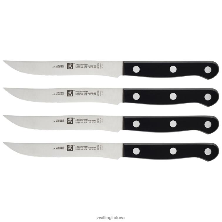 Zwilling gurmaniškas dvigubas 4 vnt, kepsnių peilių rinkinys stalo įrankiai 8X8Z2X78