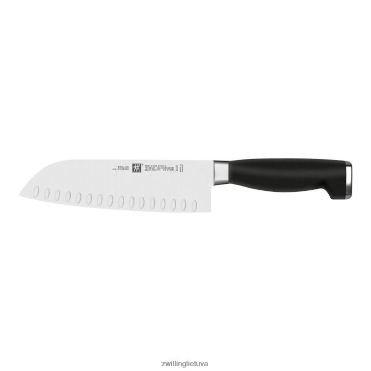 Zwilling dvynių keturių žvaigždučių ii 7 colių, tuščiavidurio krašto santoku peilis stalo įrankiai 8X8Z2X403