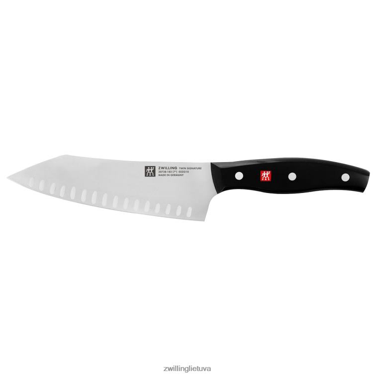Zwilling dvigubas firminis 7 colių supasi Santoku peilis, tuščiaviduris kraštas stalo įrankiai 8X8Z2X280