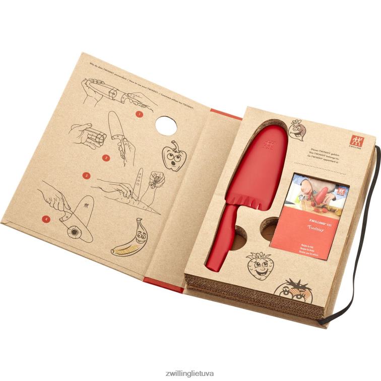 Zwilling twinny 4,25 colio, virėjo peilis, raudonas stalo įrankiai 8X8Z2X98