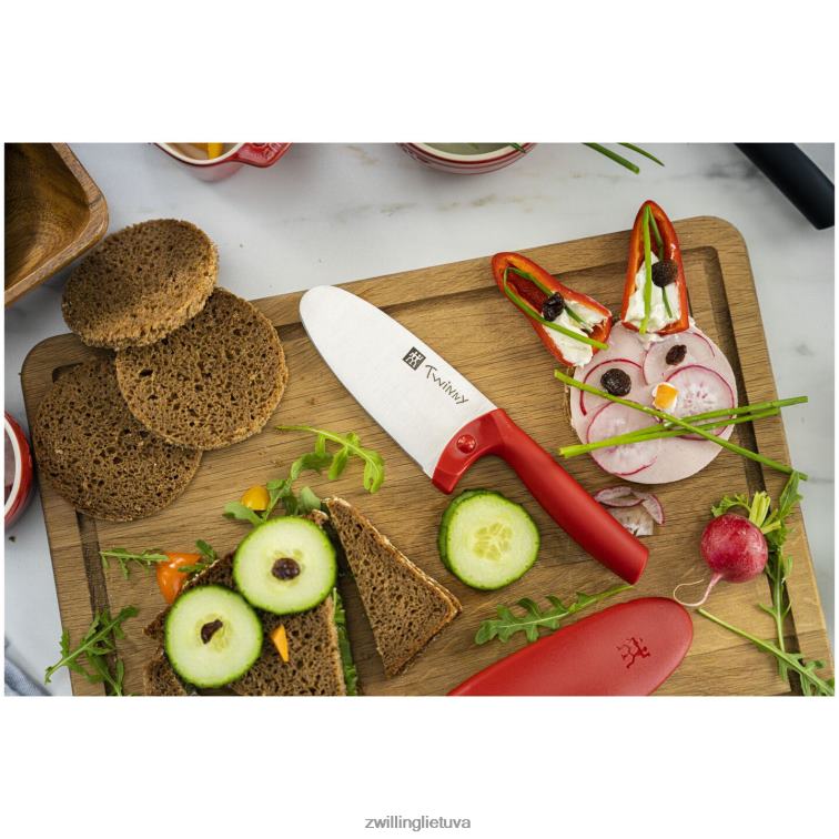 Zwilling twinny 4,25 colio, virėjo peilis, raudonas stalo įrankiai 8X8Z2X98