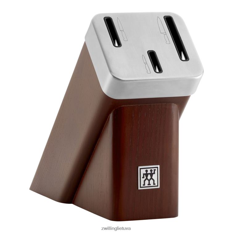 Zwilling keturių žvaigždučių 4 vnt, peilių komplektas su savaime galandimo blokeliu, ruda stalo įrankiai 8X8Z2X127