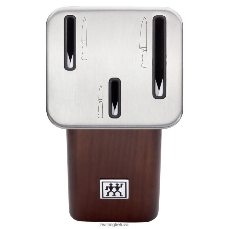 Zwilling keturių žvaigždučių 4 vnt, peilių komplektas su savaime galandimo blokeliu, ruda stalo įrankiai 8X8Z2X127
