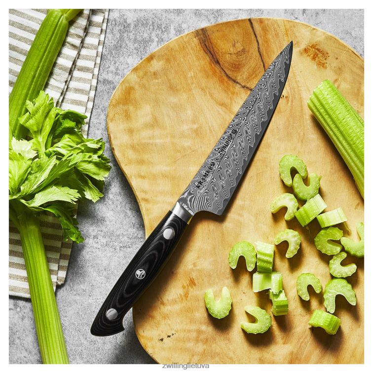 Zwilling kramer - euroline damascus collection 5,5 colio paruošiamasis peilis, plonas kraštas stalo įrankiai 8X8Z2X252