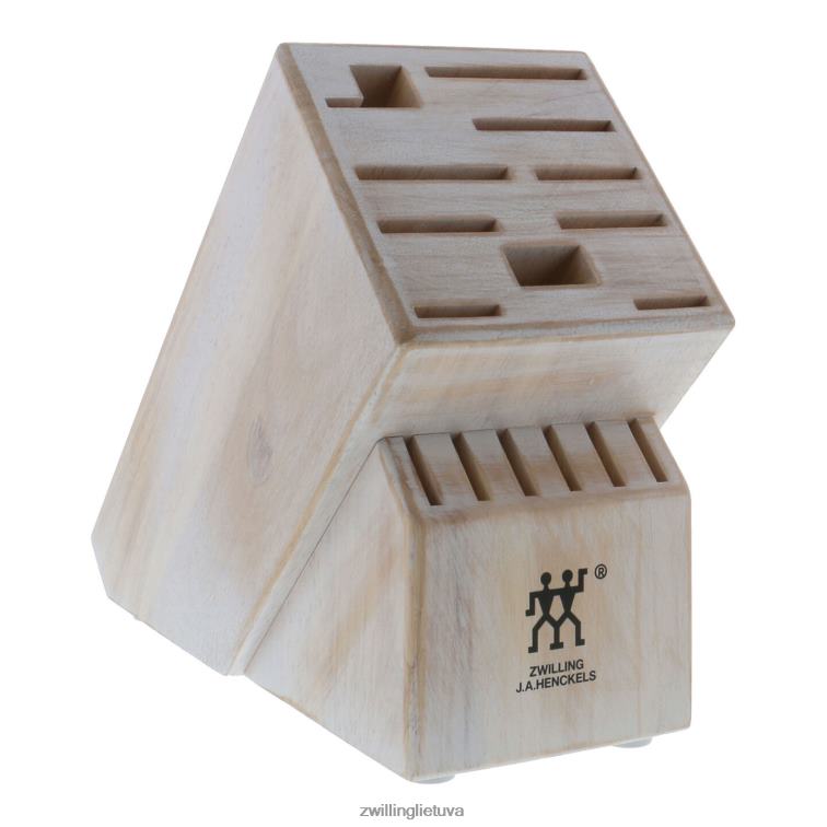 Zwilling sandėliavimo guma, guma, dvigubas kaimiškas baltas peilių blokas tuščias stalo įrankiai 8X8Z2X332