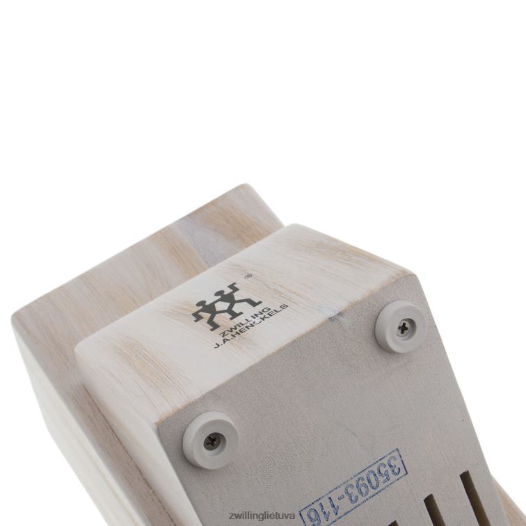 Zwilling sandėliavimo guma, guma, dvigubas kaimiškas baltas peilių blokas tuščias stalo įrankiai 8X8Z2X332