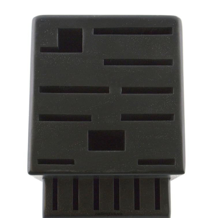 Zwilling sandėliavimo uosis, guma, dvigubas juodas peilių blokas tuščias stalo įrankiai 8X8Z2X247