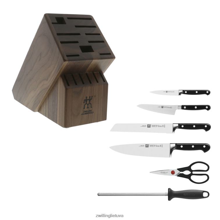 Zwilling Professional s 7 vnt, peilių blokų rinkinys, riešutas stalo įrankiai 8X8Z2X114