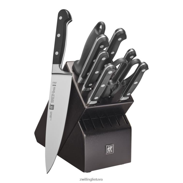 Zwilling profesionalus s 10 vnt, blokelių komplektas su juodos gumos trinkelėmis stalo įrankiai 8X8Z2X326