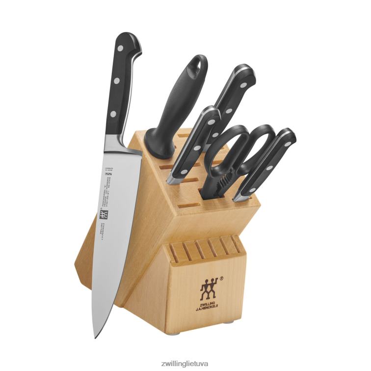 Zwilling profesionalus s 7 vnt, peilių blokų komplektas, natūralus stalo įrankiai 8X8Z2X112