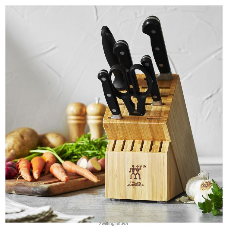 Zwilling profesionalus s 7 vnt, peilių blokų komplektas, natūralus stalo įrankiai 8X8Z2X51