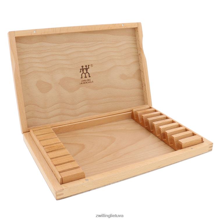 Zwilling kepsnių rinkiniai 8 vnt., nerūdijančio plieno kepsnių peilių rinkinys su mediniu dėklu stalo įrankiai 8X8Z2X52