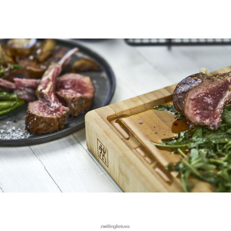 Zwilling pjaustymo lentos 14 colių x 10 colių pjaustymo lenta, bambukas stalo įrankiai 8X8Z2X27