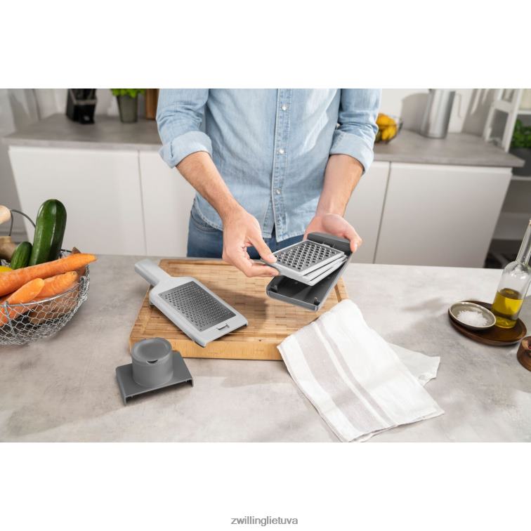 Zwilling z-cut multi tarka/mandolina, pilka stalo įrankiai 8X8Z2X530