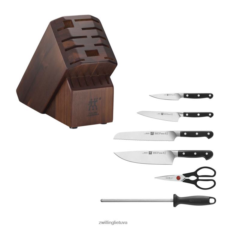 Zwilling pro 7 vnt, peilių blokų komplektas, akacija stalo įrankiai 8X8Z2X93