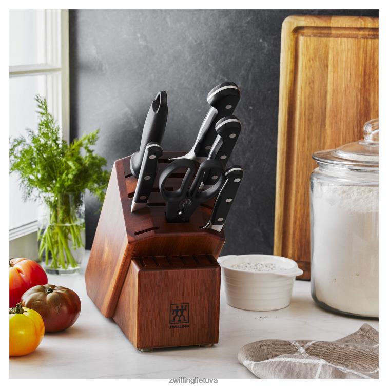 Zwilling pro 7 vnt, peilių blokų komplektas, akacija stalo įrankiai 8X8Z2X93