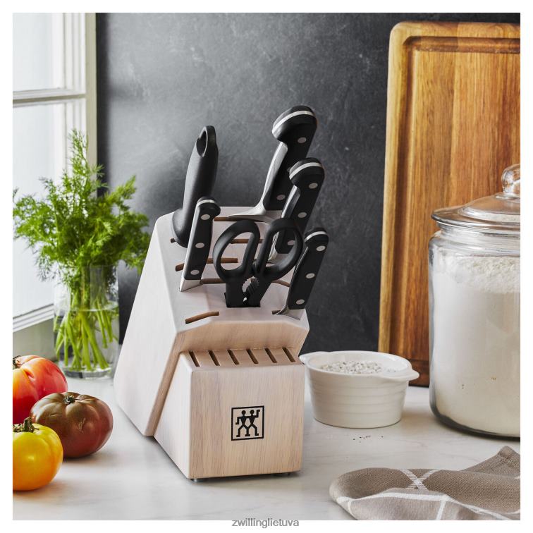 Zwilling pro 7 vnt, peilių blokų rinkinys, baltas stalo įrankiai 8X8Z2X96