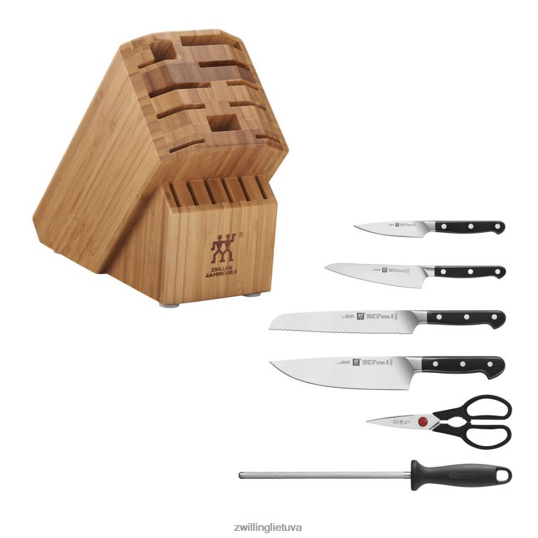 Zwilling pro 7 vnt, peilių blokų rinkinys, bambukas stalo įrankiai 8X8Z2X100