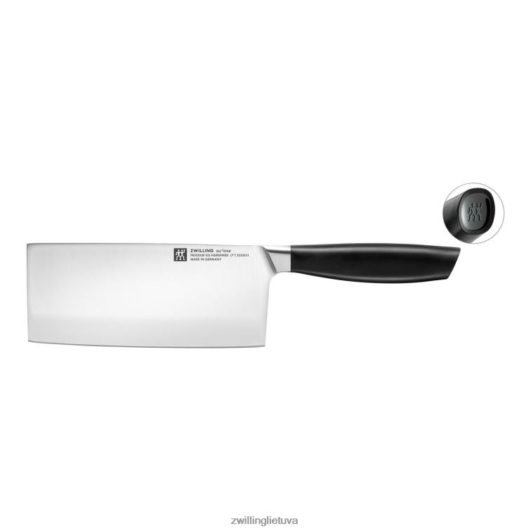 Zwilling visos * žvaigždės 7 colių, kiniškas šefo peilis, juodas matinis stalo įrankiai 8X8Z2X215