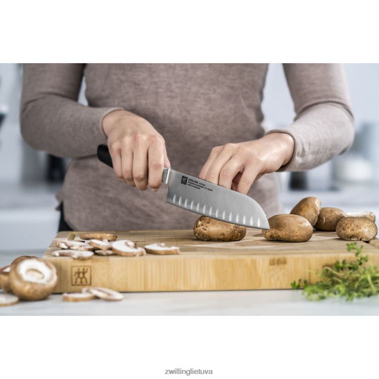 Zwilling visos * žvaigždės 7 colių, santoku, juodos matinės stalo įrankiai 8X8Z2X313