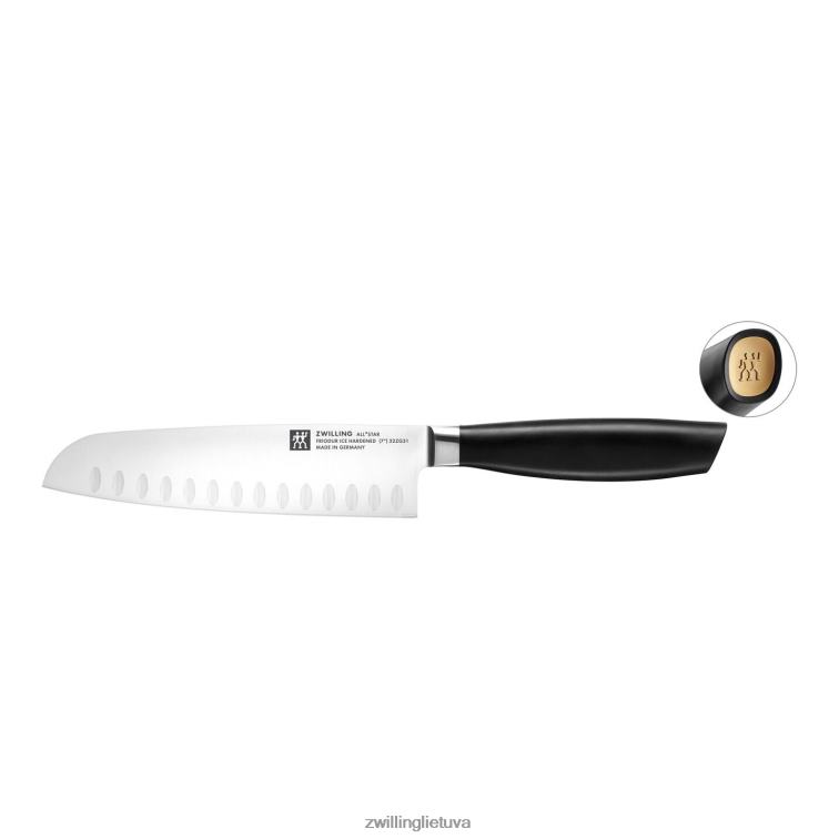 Zwilling visos * žvaigždės 7 colių, santoku, matinis auksas stalo įrankiai 8X8Z2X315
