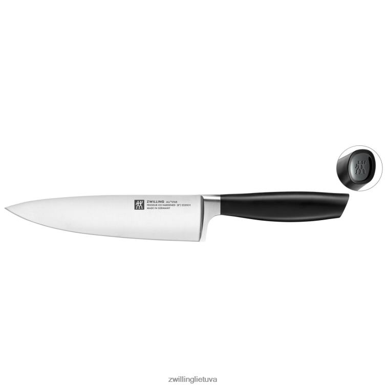 Zwilling visos * žvaigždės 8 colių, šefo peilis, juodas matinis stalo įrankiai 8X8Z2X290