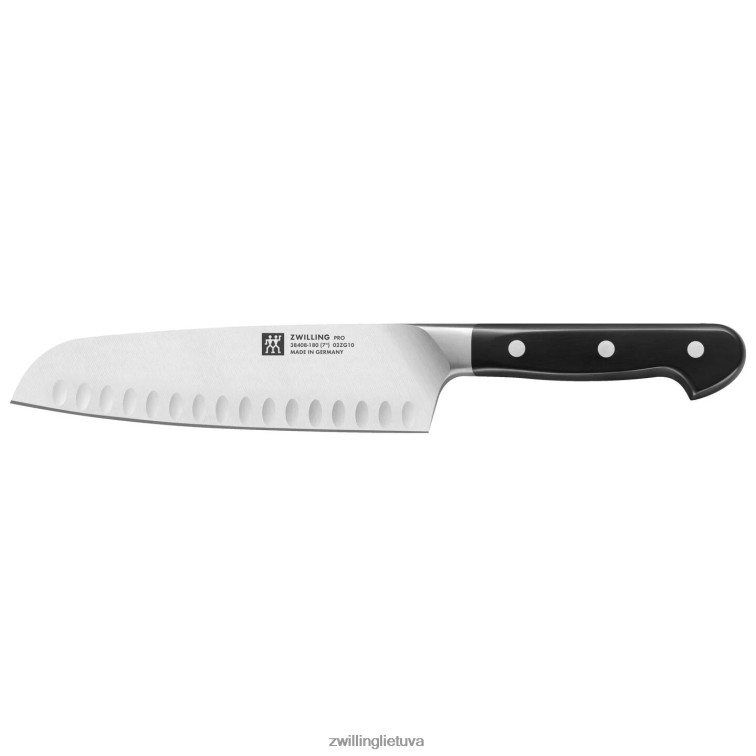 Zwilling Pro 7 colių, tuščiavidurio krašto santoku peilis stalo įrankiai 8X8Z2X26