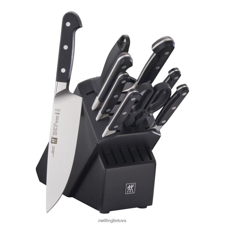 Zwilling pro 10 vnt, peilių blokų rinkinys, juodas matinis stalo įrankiai 8X8Z2X41