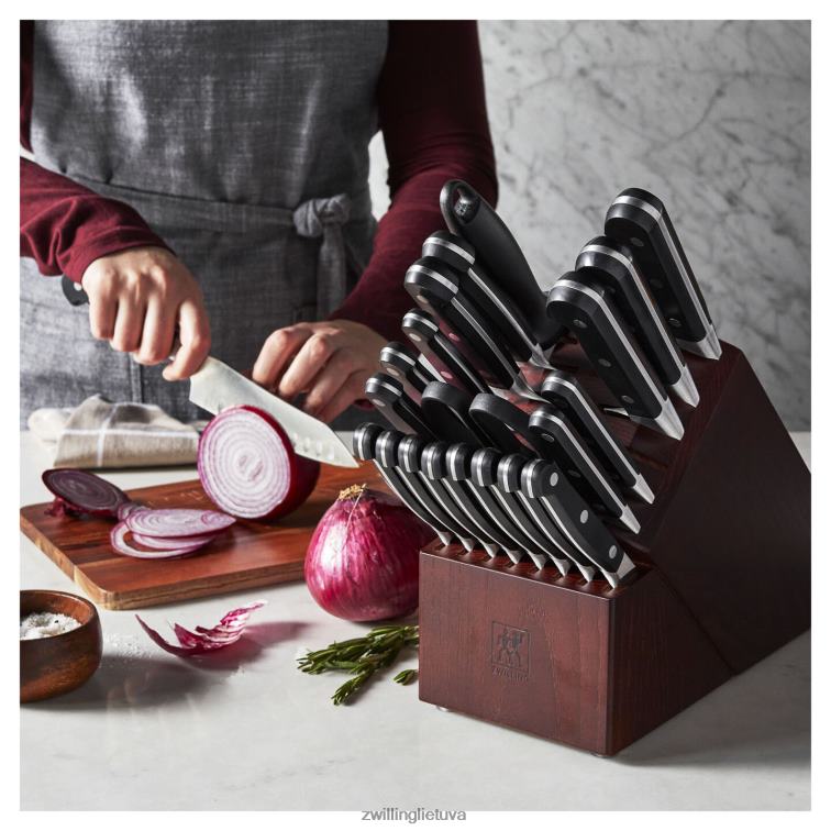 Zwilling pro 22 vnt, peilių blokų komplektas, juodas matinis stalo įrankiai 8X8Z2X20