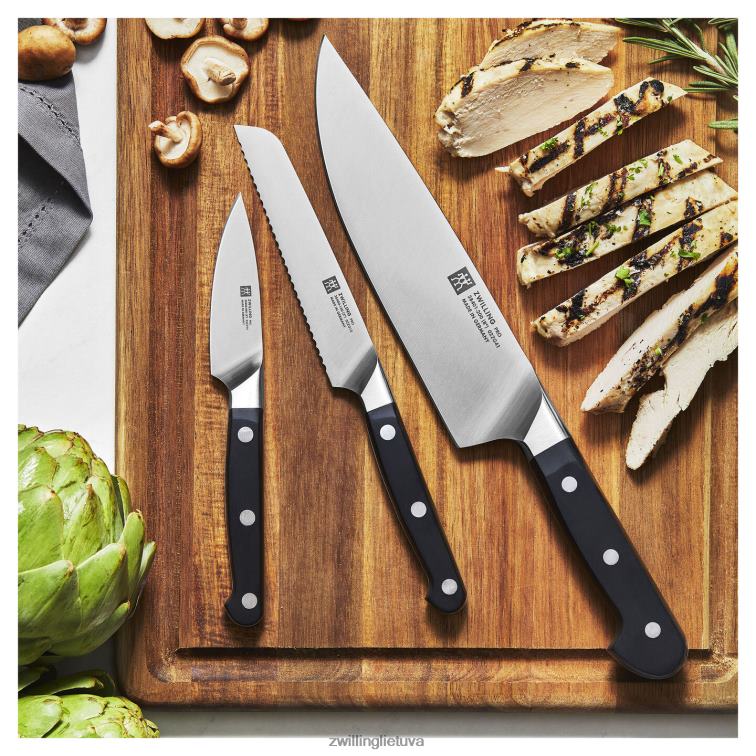 Zwilling pro 3 vnt, starterio peilių rinkinys stalo įrankiai 8X8Z2X22