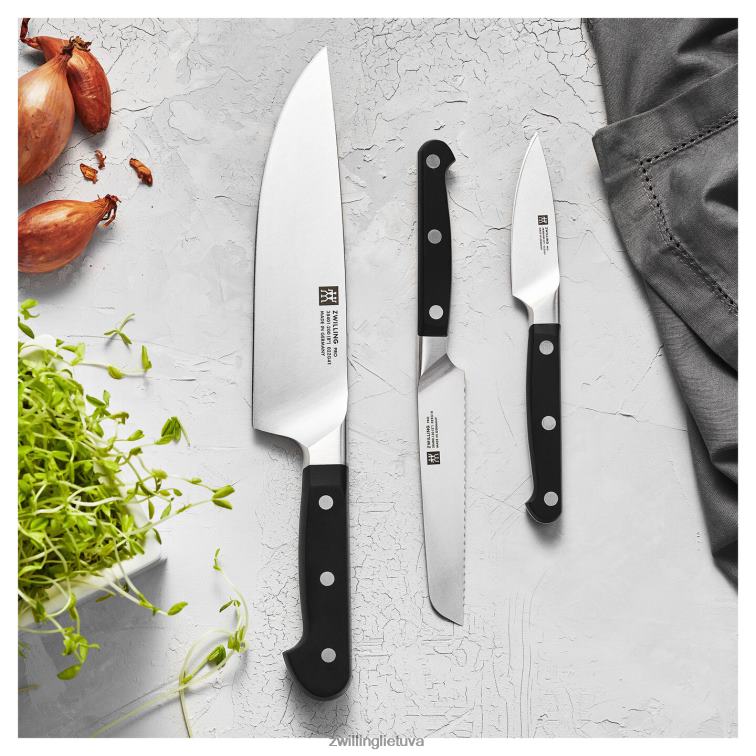 Zwilling pro 3 vnt, starterio peilių rinkinys stalo įrankiai 8X8Z2X22