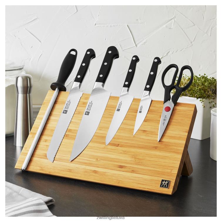 Zwilling pro 7 vnt, komplektas su bambukiniu magnetiniu molberto blokeliu, bambukas stalo įrankiai 8X8Z2X406