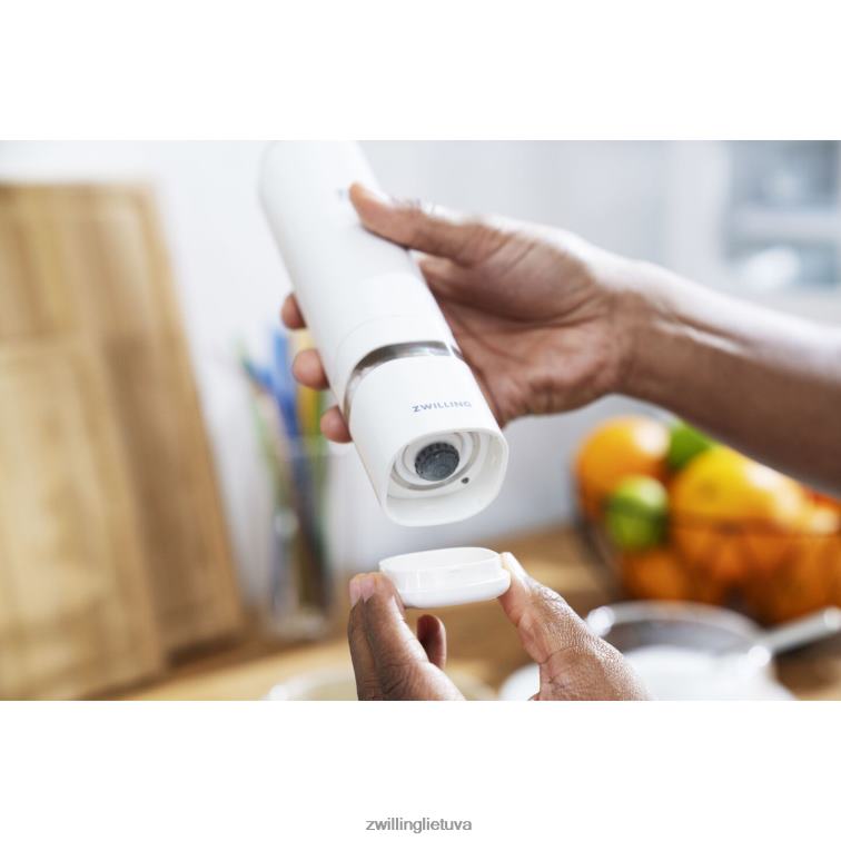 Zwilling enfinigy elektrinis druskos/pipirų malūnas, baltas virtuvė 8X8Z2X550
