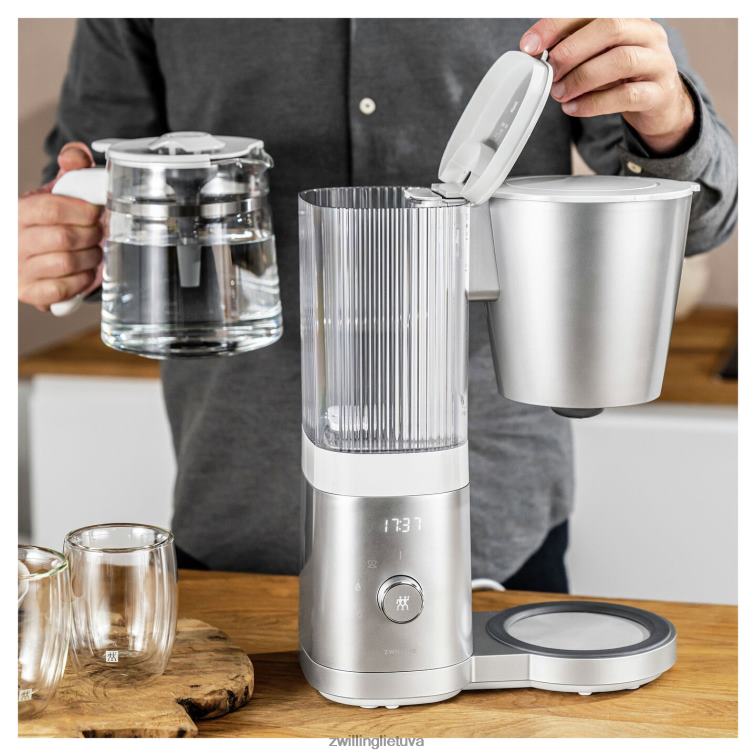 Zwilling enfinigy 1,5 l / 48 uncijų lašinamasis kavos virimo aparatas sidabrinis virtuvė 8X8Z2X547