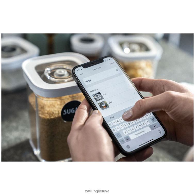 Zwilling Fresh & save kubo konteinerių rinkinys su vakuuminiu siurbliu, vidutinis, 6 vnt., skaidrus-baltas virtuvė 8X8Z2X478