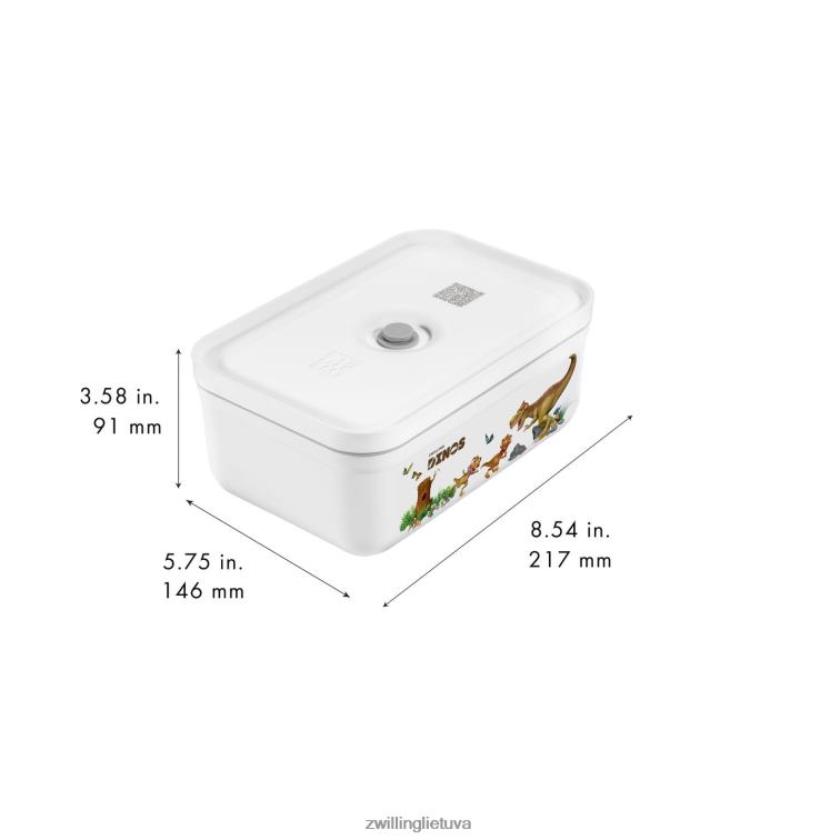 Zwilling fresh & save l dinos vakuuminė priešpiečių dėžutė, plastikinė, baltai pilka virtuvė 8X8Z2X513