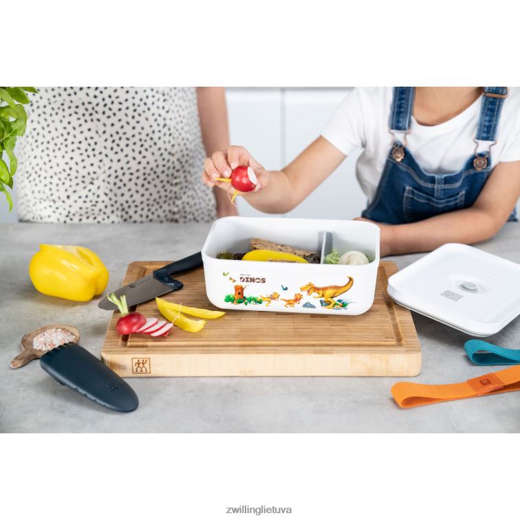 Zwilling fresh & save l dinos vakuuminė priešpiečių dėžutė, plastikinė, baltai pilka virtuvė 8X8Z2X513