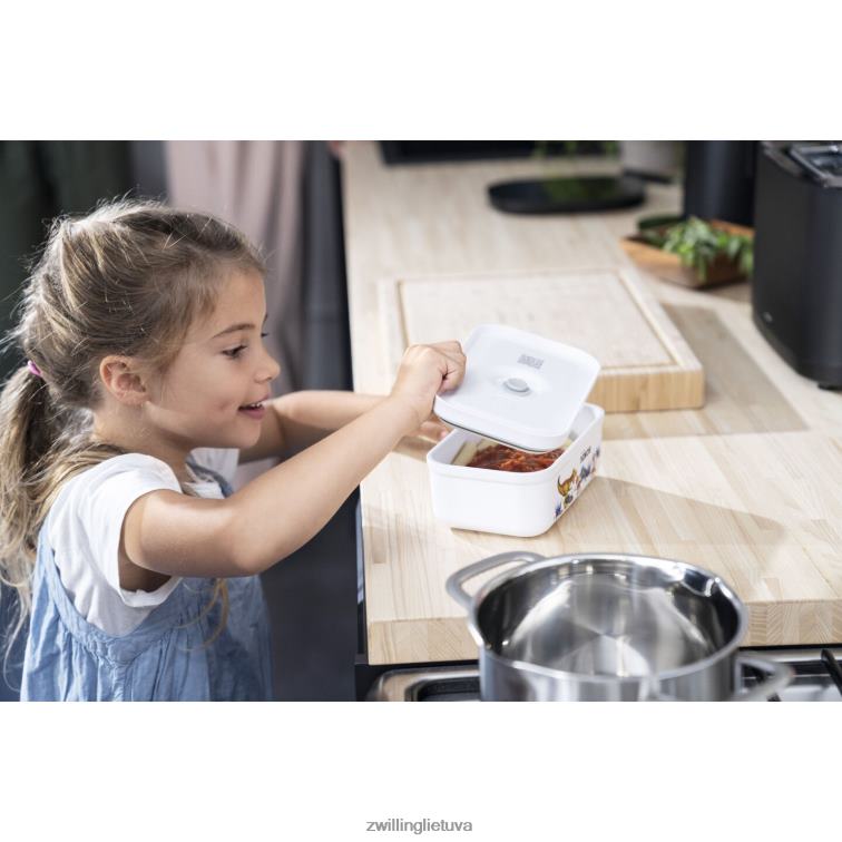 Zwilling fresh & save m dinos vakuuminė priešpiečių dėžutė, plastikinė, baltai pilka virtuvė 8X8Z2X512