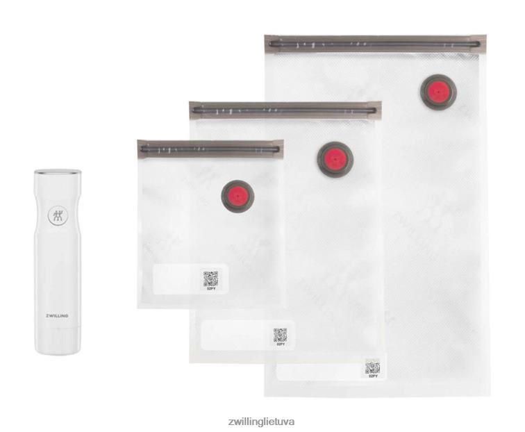 Zwilling fresh & save pompa ir maišelių komplektas, s/m/l / 4 vnt, baltas virtuvė 8X8Z2X524