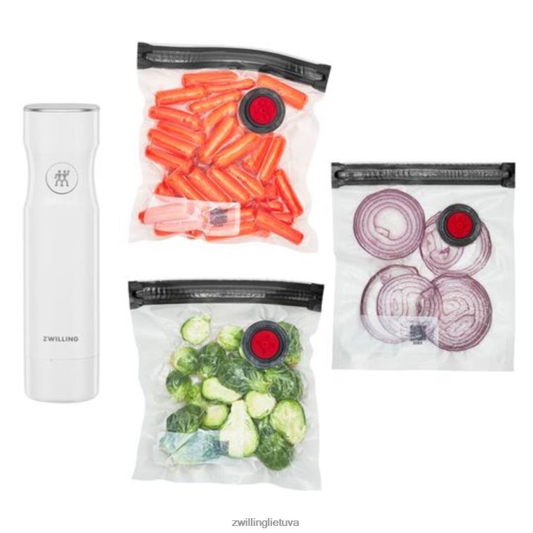 Zwilling fresh & save pompa ir maišelių komplektas, s/m/l / 4 vnt, baltas virtuvė 8X8Z2X524