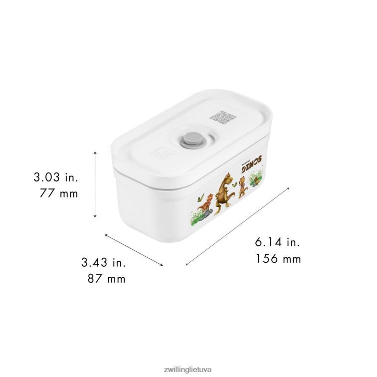 Zwilling fresh & save s dinos vakuuminė priešpiečių dėžutė, plastikinė, baltai pilka virtuvė 8X8Z2X511