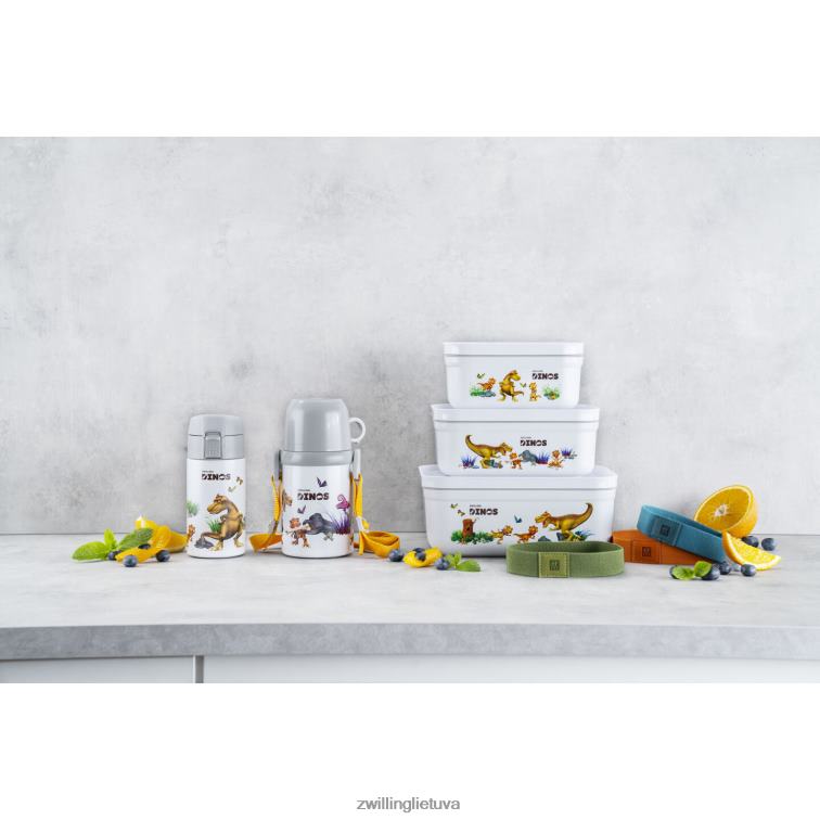 Zwilling fresh & save s dinos vakuuminė priešpiečių dėžutė, plastikinė, baltai pilka virtuvė 8X8Z2X511