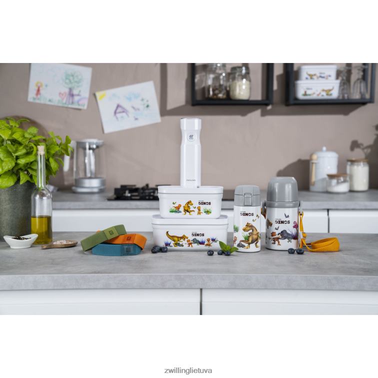 Zwilling fresh & save s dinos vakuuminė priešpiečių dėžutė, plastikinė, baltai pilka virtuvė 8X8Z2X511