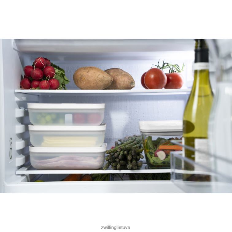 Zwilling švieži ir taupyti l plokščia vakuuminė priešpiečių dėžutė, plastikinė, pusiau permatoma-pilka virtuvė 8X8Z2X473