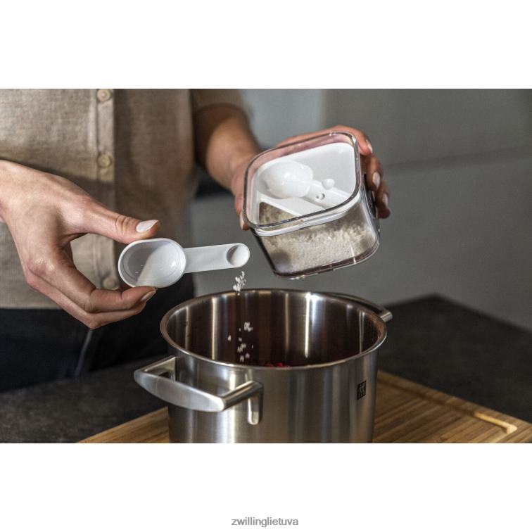 Zwilling šviežias ir taupomas kubo konteineris s, 0,35 qt, skaidrus-baltas virtuvė 8X8Z2X481