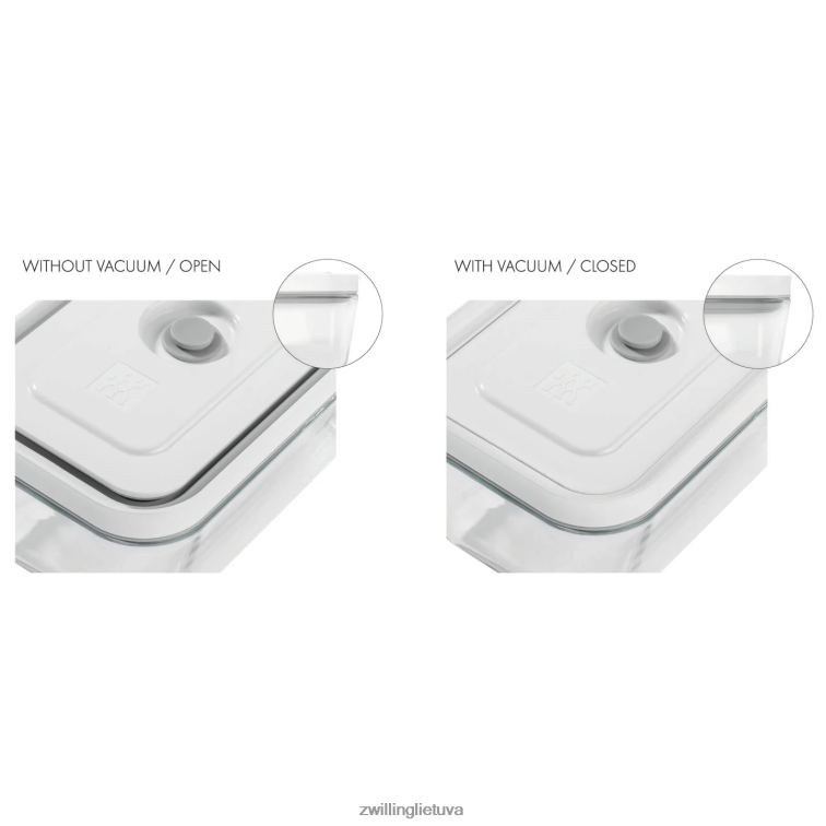 Zwilling šviežias ir taupomas l vakuuminis konteineris, stiklinis, pilkas virtuvė 8X8Z2X469