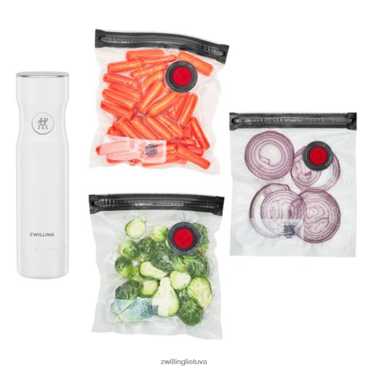 Zwilling šviežias ir taupomas pompos ir maišelių komplektas, s / 4 vnt, baltas virtuvė 8X8Z2X528