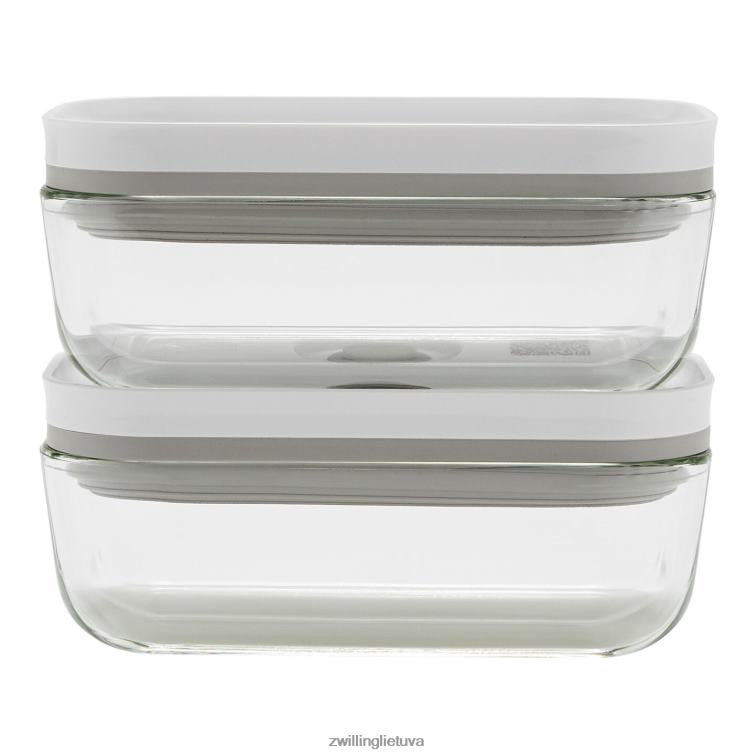Zwilling šviežias ir taupomas s / 2 vnt mažas vakuuminis konteineris, stiklas, pilkas virtuvė 8X8Z2X467